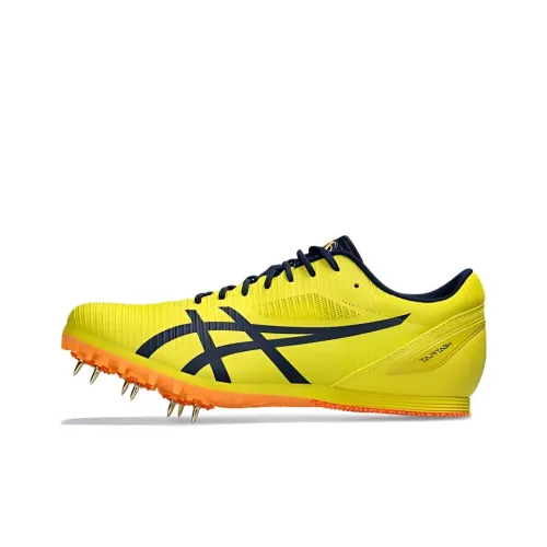 Asics Anti Slip Wear Resistant Low Top Ladies Shoes Unisex Yellow Black