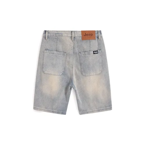 Jeep Denim Shorts Men Light Blue Vintage