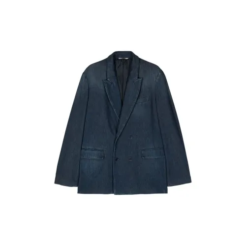 Valentino Denim Jackets Men Blue