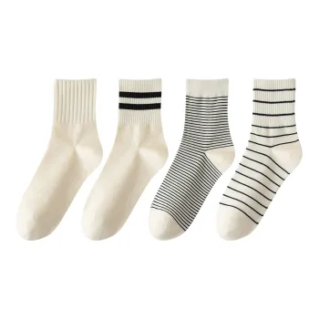 XXLLG Mid Calf Socks Women's 4 Pack
