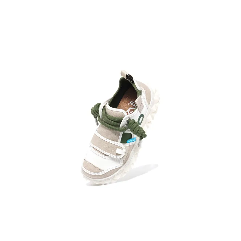 OETZI Lightweight And Breathable Low Top Casual Shoes Unisex White Gray-2