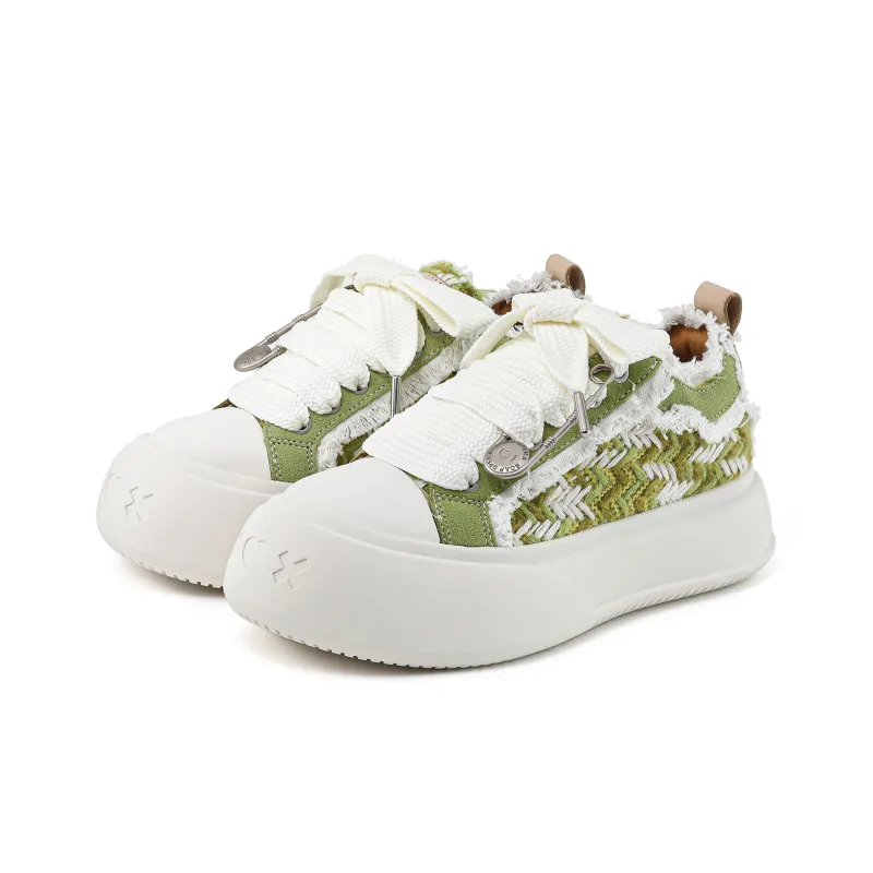 SOAP OPERA Collaboration Transcendence Skateboard Shoes Unisex Low Top Green-3
