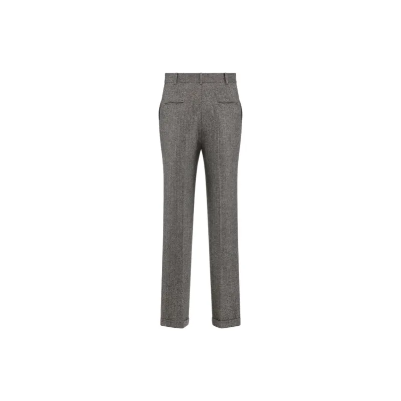 DIOR Pleat Detailed Straight Leg Pants-1