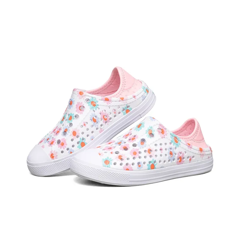 Skechers Kids Slip Resistant, Abrasion Resistant, Breathable Low Top Children's Sandals White/Pink Teenagers-2