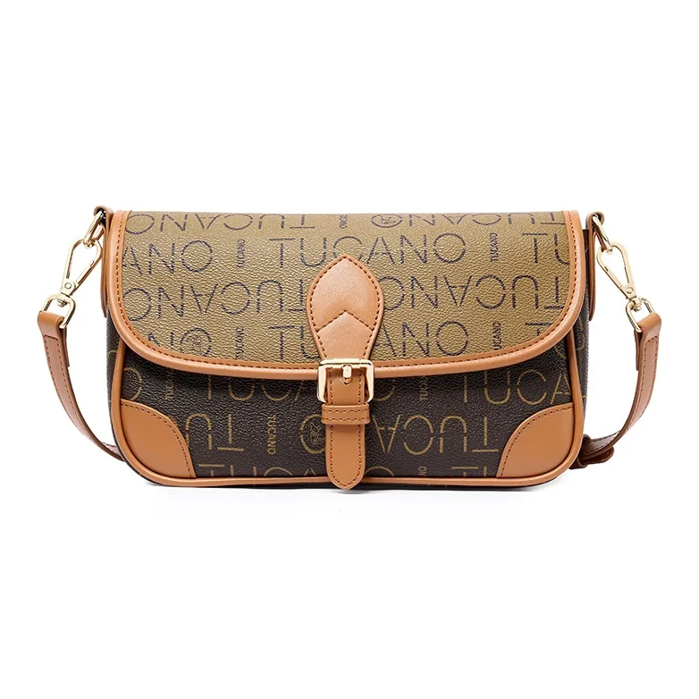 TUCANO PUPVC Shoulder Bag Medium Size Women's Coffee-0