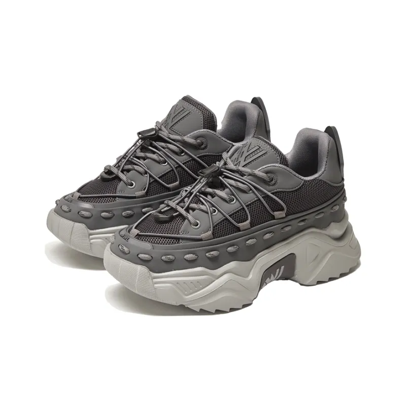 VWL Mid Top Chunky Sneakers Unisex Light Gray-2