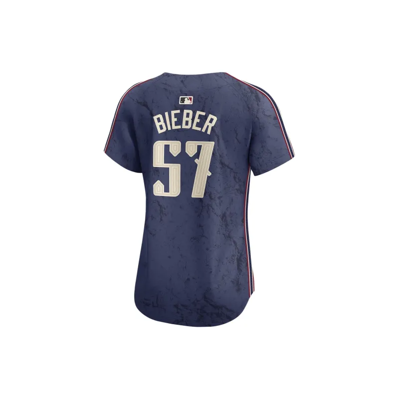Nike x MLB Shane Bieber Cleveland Guardians City Connect Baseball Jacket Women's Marine Blue-1