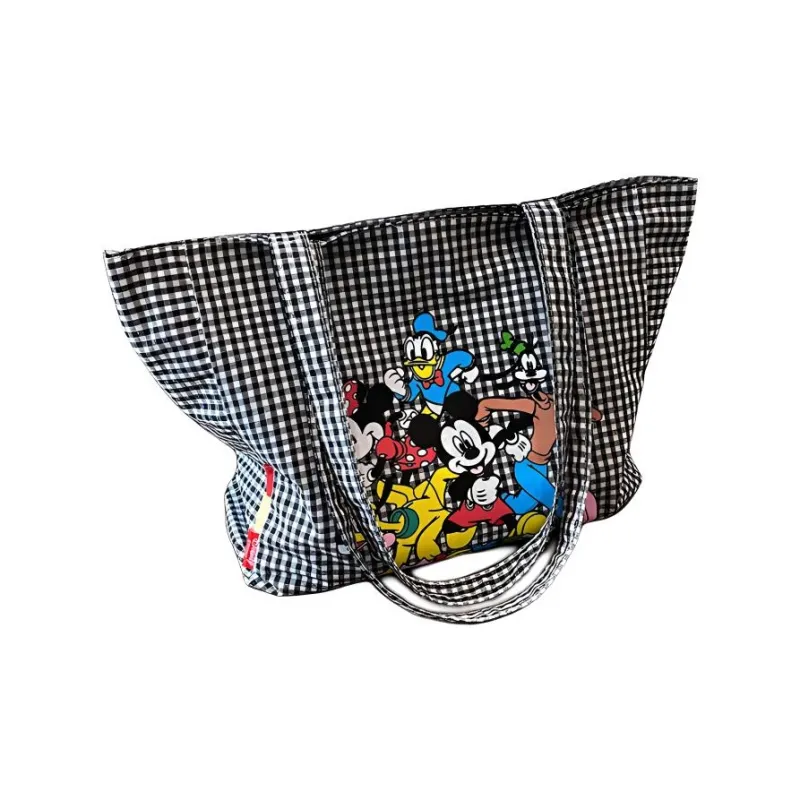 Disney Canvas Canvas Bag Handbag Shopping Bag Mom Bag Shoulder Bag Unisex Large Grid Small Grid-1