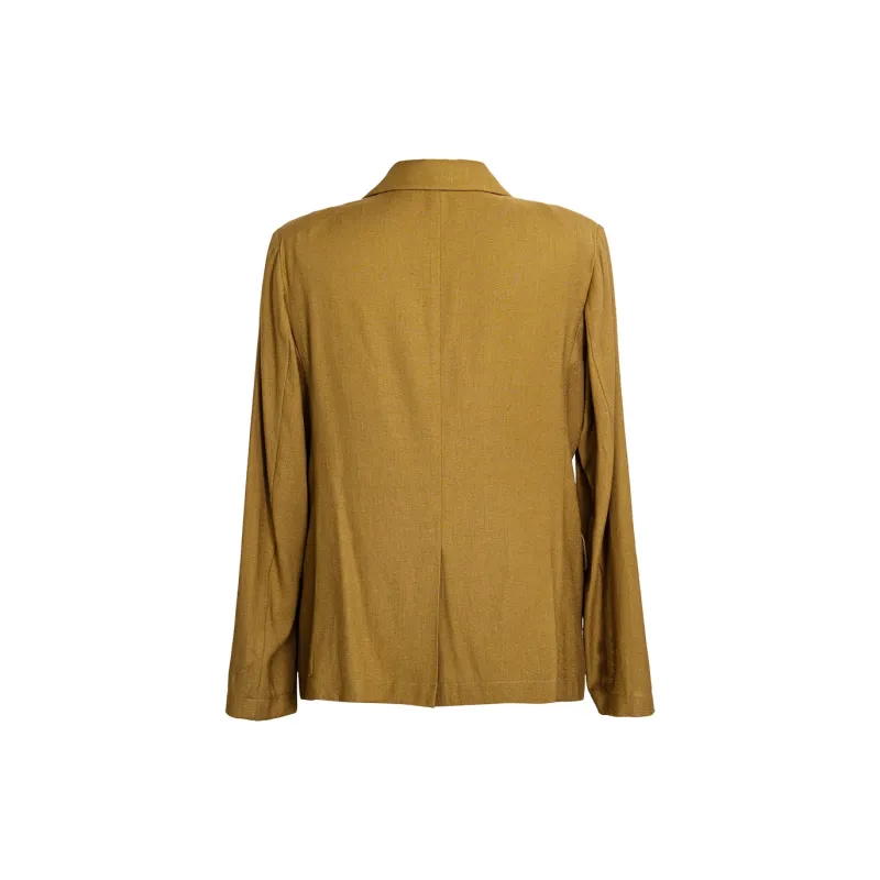 ROEYSHOUSE Business Suits Women's Brown Yellow-1