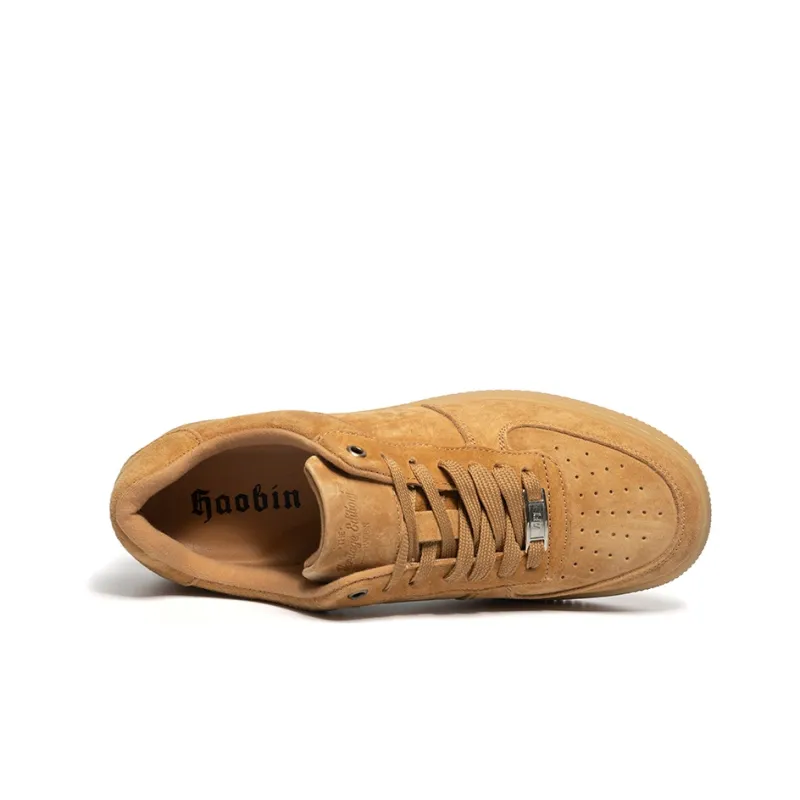Haobin Low-Top Skateboard Shoes Unisex Camel-1