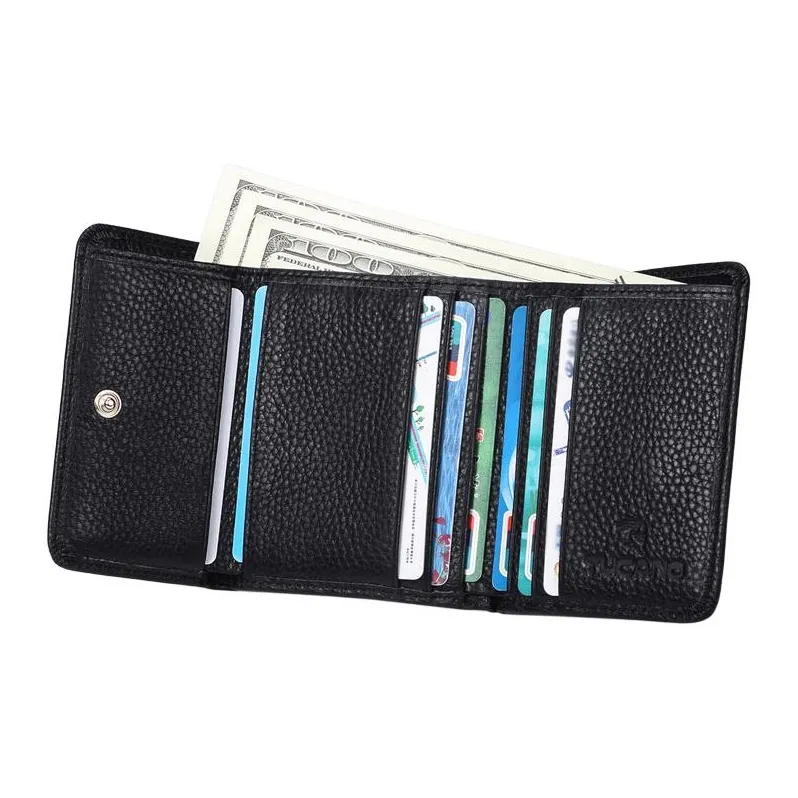 TUCANO Cow Leather Wallet Women's Black/Ecru-2