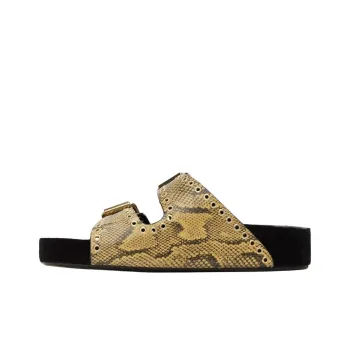 ISABEL MARANT Lennyo Slide Slippers Women's Black Umber