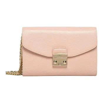 Furla Calfskin One Shoulder Crossbody Clutch Women's Pink