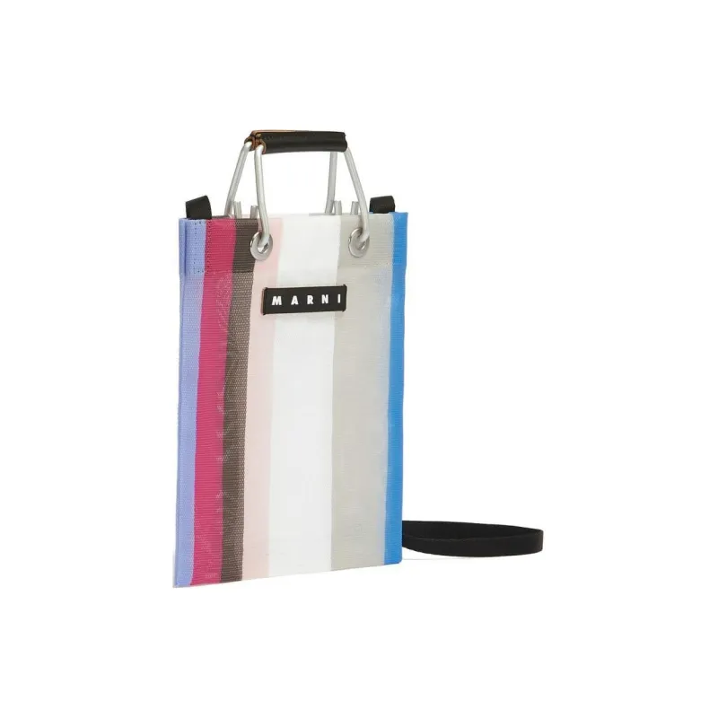 MARNI Polyamide With Metal Binding Portable Crossbody Bag Shoulder Bag Women's White & Multicolor-1