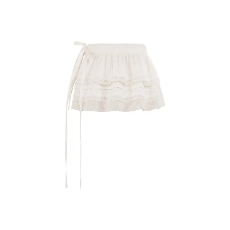UNIFREE Casual Short Skirts Women's White-1