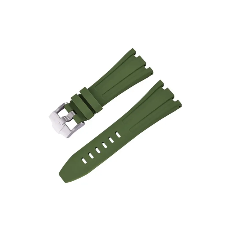VAGENARI Fluoroelastomer Strap Compatibility With AP 26470.26480 Pin Buckle Models Watch Band Unisex-11