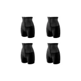 M1220-E Set-Zipper Waist Trainer-Black+Black+Black+Black (4 Pack)
