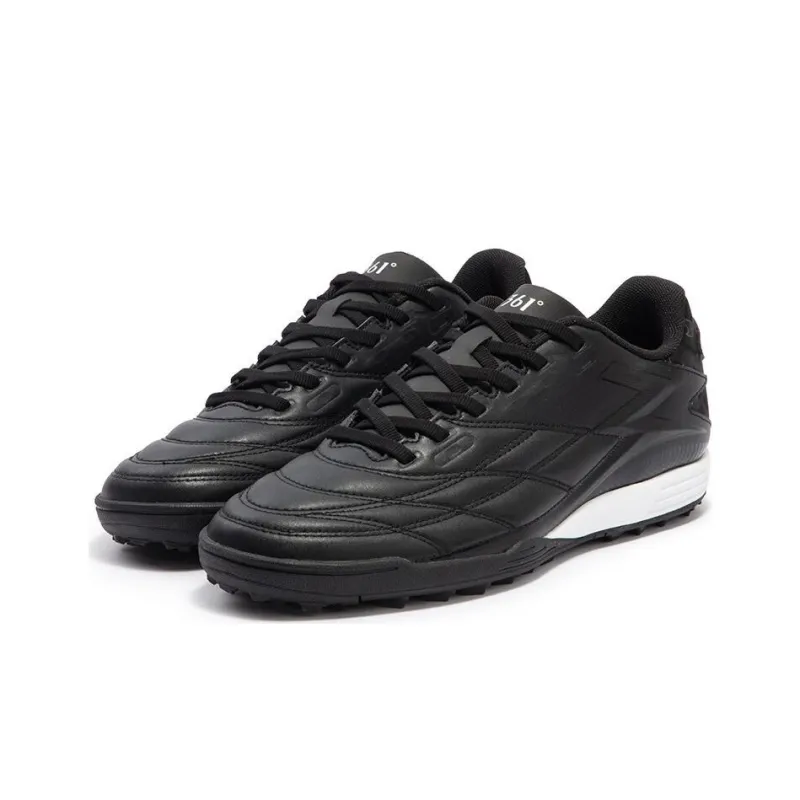 361° TF Rubber Broken Studs Artificial Ground Slip Resistant Soccer Shoes Men's Black-2