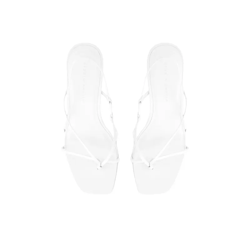 STUDIO AMELIA Strap Sandals 7.5cm Women's White-3