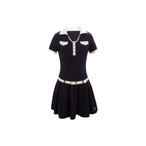 UNIFREE Short-Sleeved Dresses Women's Navy Blue