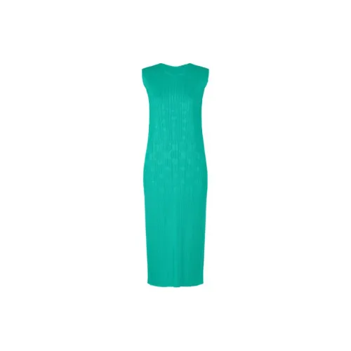 PLEATS PLEASE ISSEY MIYAKE Sleeveless Dresses Women's Turkish Green