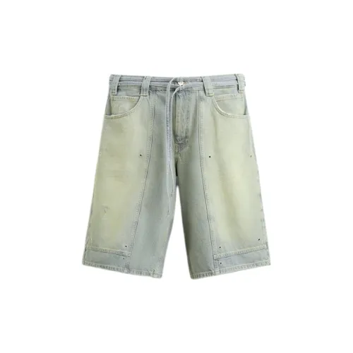 ZARA Casual Shorts Men Neon Blue