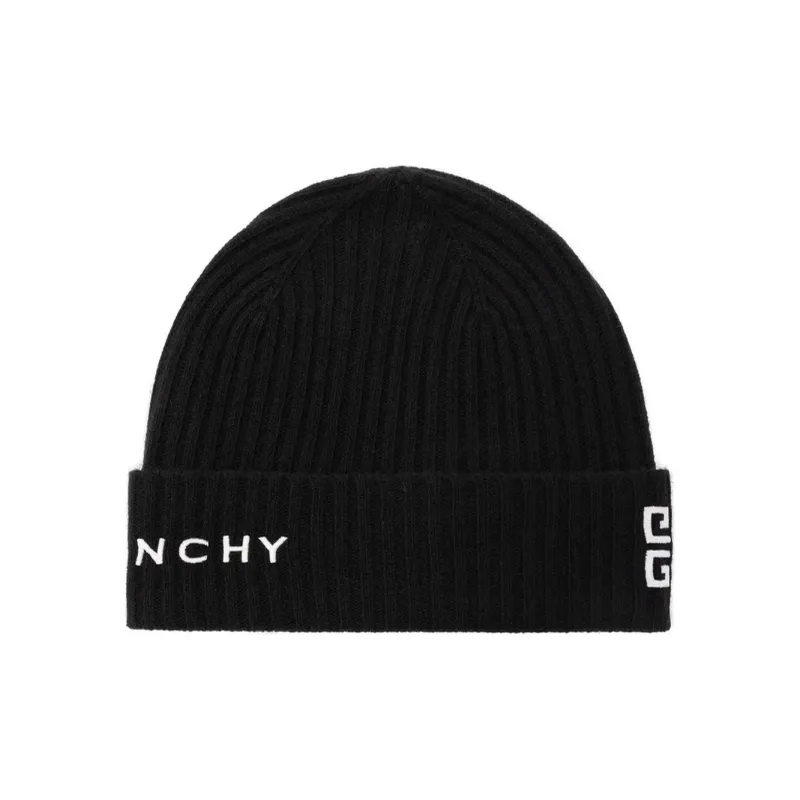 GIVENCHY Wool Beanies Men's Black-1