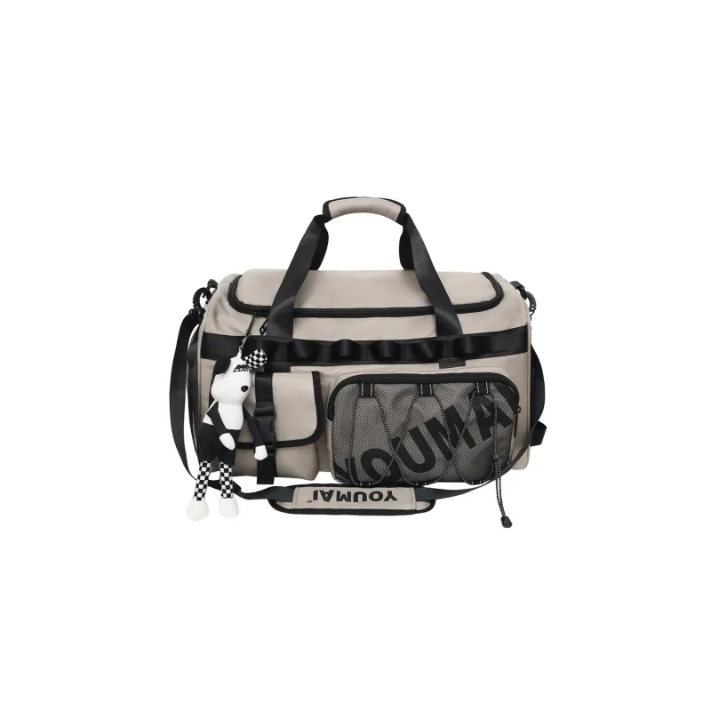 NIGEER Nylon Travel Bag Medium Size Unisex Black Ecru/Army Green/Turquoise/Red/Yellow/Pink-5