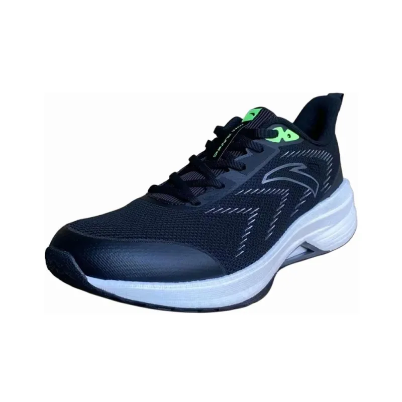 Anta Anti Slip Wear Resistant Low Top Running Shoes Men's Black White-2