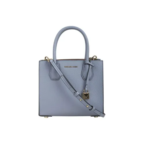 MICHAEL KORS Cow Leather Trunk Bag, Handbag, Shoulder Bag, Crossbody Bag Trumpets Women's Blue