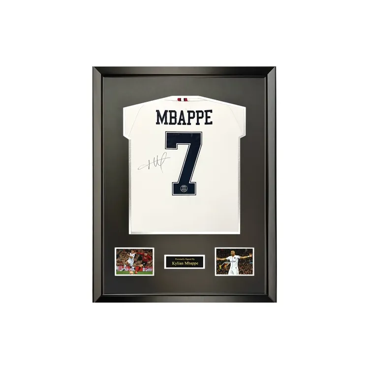 Three For Mbappé Signed Jersey Paris Saint-Germain Size 7 Framed With Certificate Collection-0