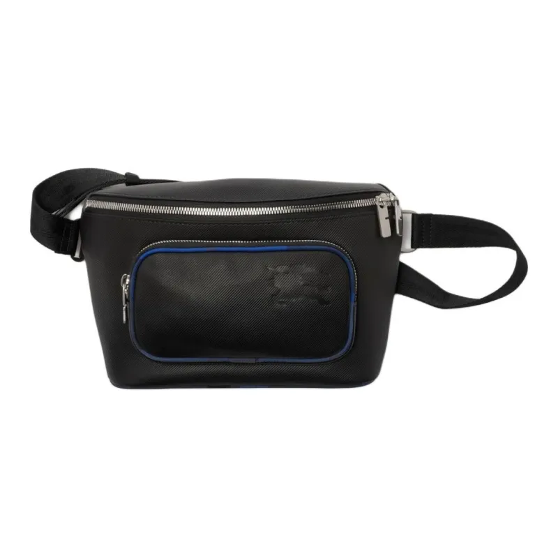 Burberry Calfskin Fanny Pack, Crossbody Bag Men's Black-0