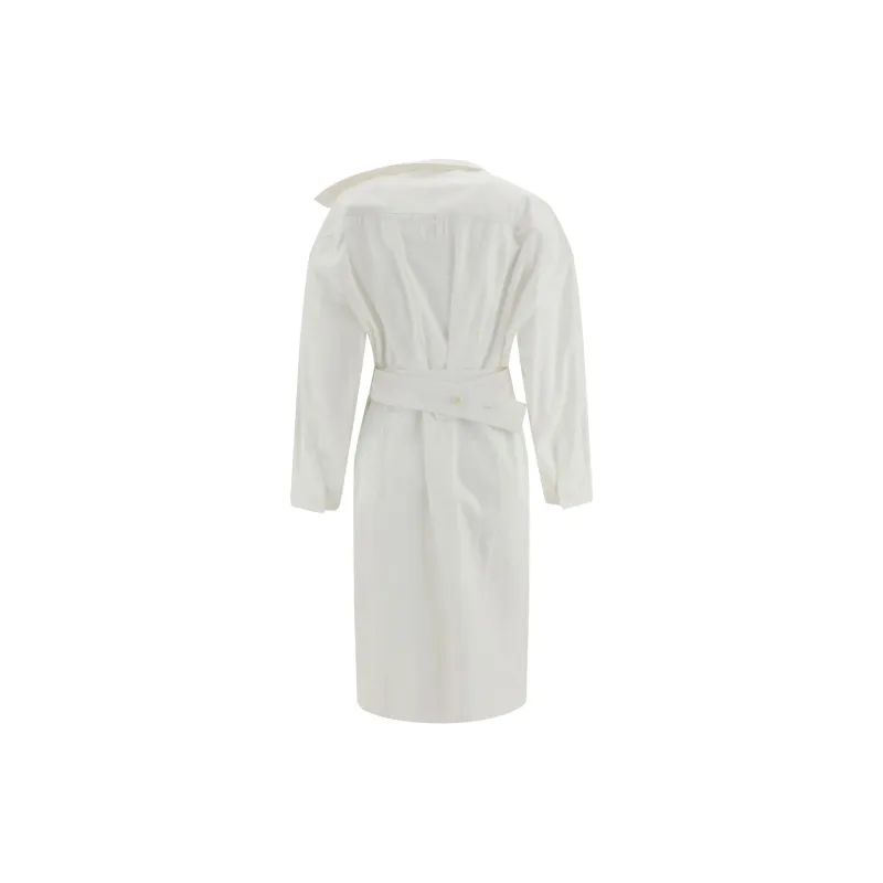 Jacquemus La Robe Chemise Asymmetric Mini Shirt Dress-1