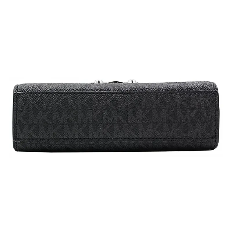 MICHAEL KORS Rose Cow Leather Shoulder Bag Crossbody Bag Medium Size Women's Black-4