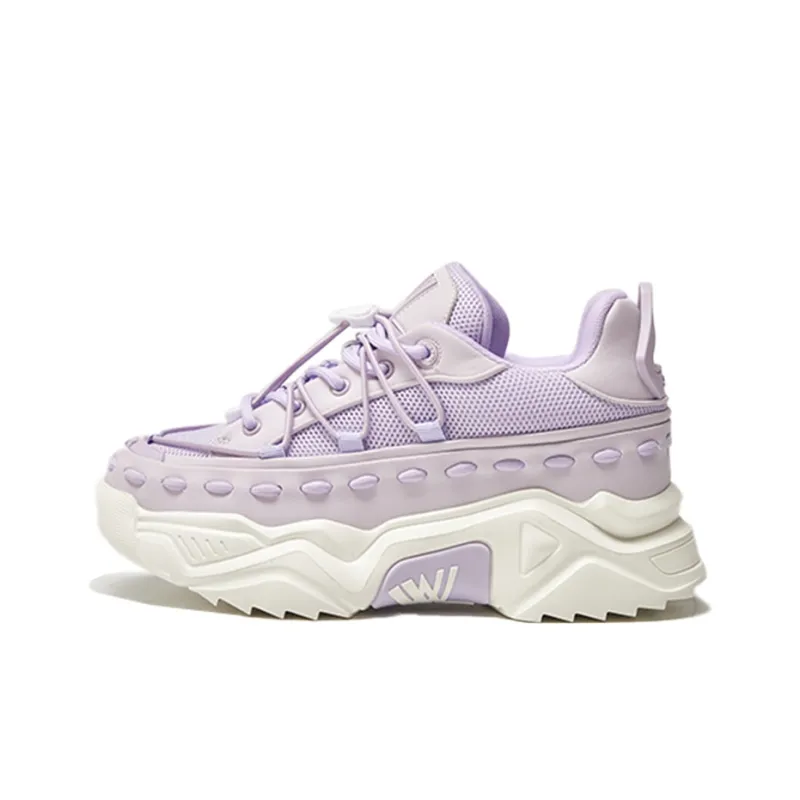 VWL Slip Resistant Mid Top Chunky Sneakers Women's Light Purple-0