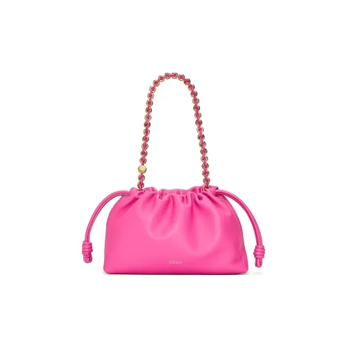 LOEWE Napa Lambskin One Shoulder Crossbody Clutches Mini Women's Pink