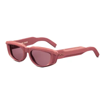 DIOR Acetate Irregular Shape Sunglasses Men's Pink