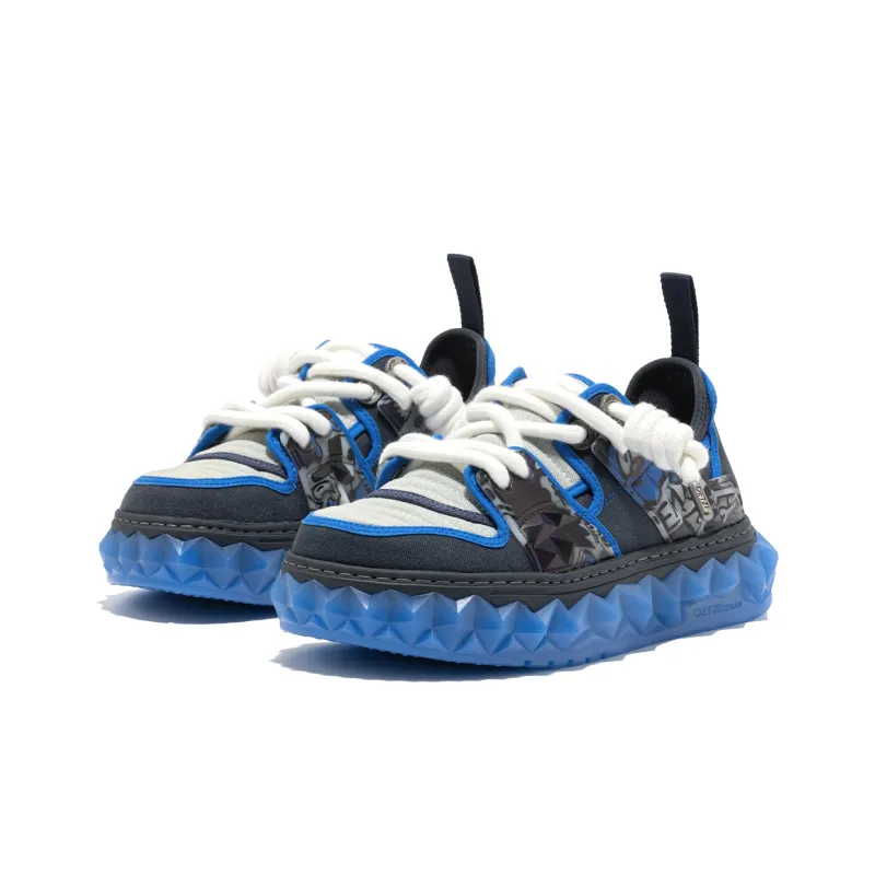 Wotto Artist x OETZI Ice Man Oz Height Increasing Coverage Low Top Casual Shoes Men's Dark Blue & Light Gray-1