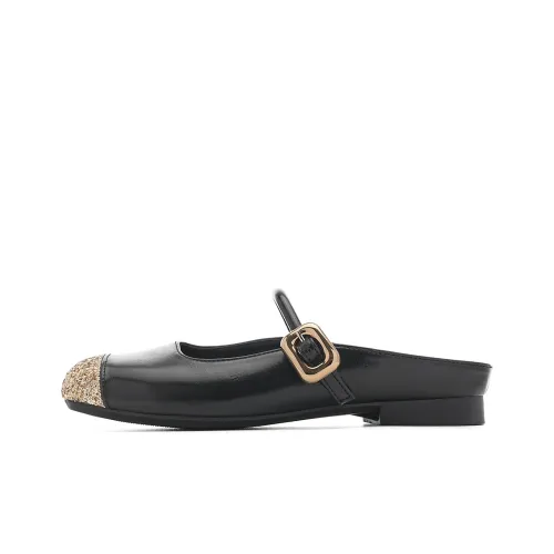 EBLAN Wrap toe Slippers Women's Black