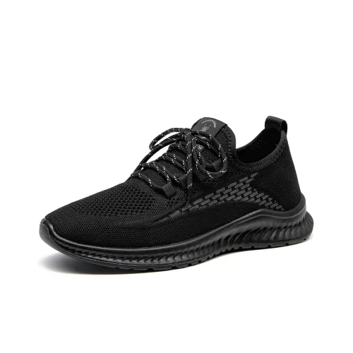Spider King Breathable Low-Top Running Shoes Men's Black