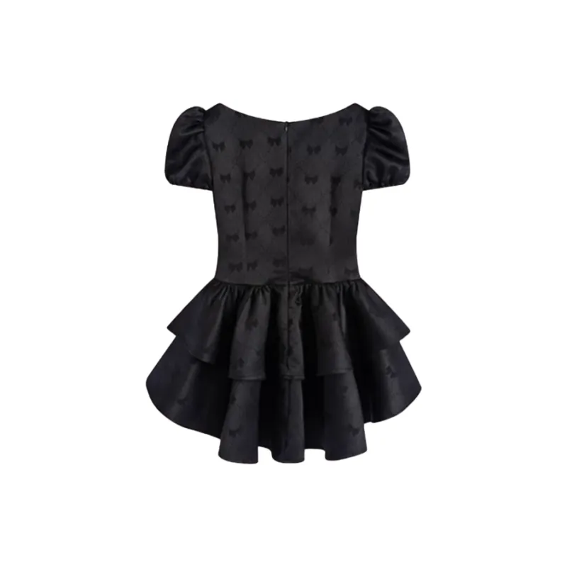 PAZZO Short Sleeved Dresses Women's Black-1