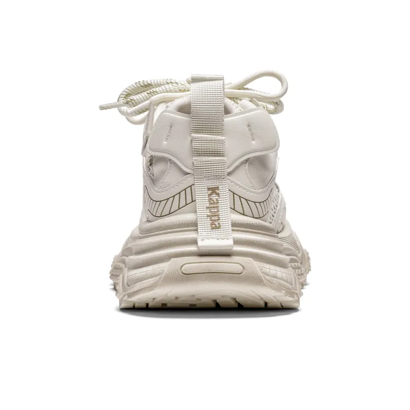 Kappa Anti Slip Wear Resistant Low Top Chunky Sneakers Women's Classic White-4