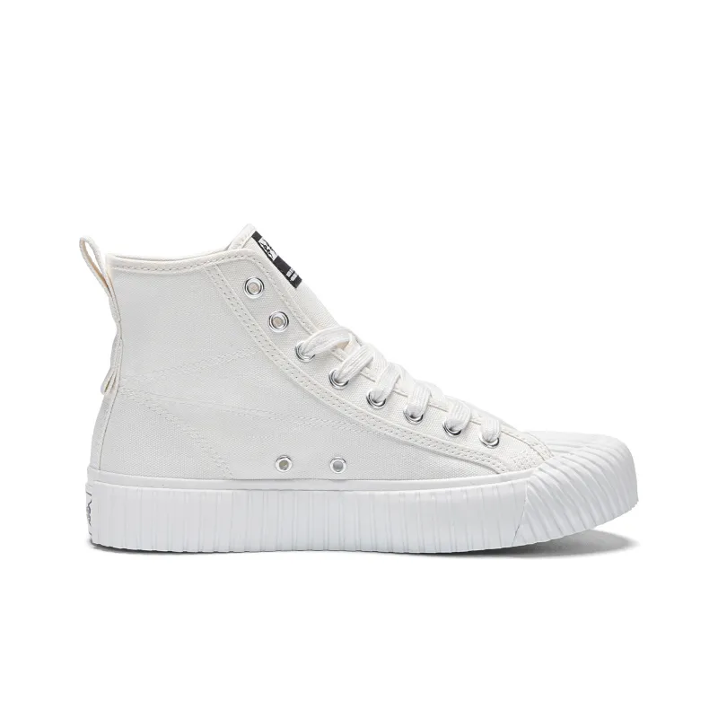 Kappa Anti Slip Wear Resistant High Top Skateboard Shoes Unisex White-1