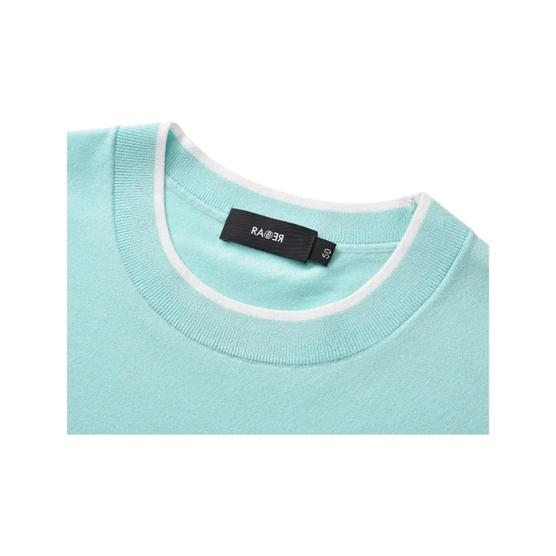 RARE Short Sleeved Sweater Knitwear Men's Mint Green-3