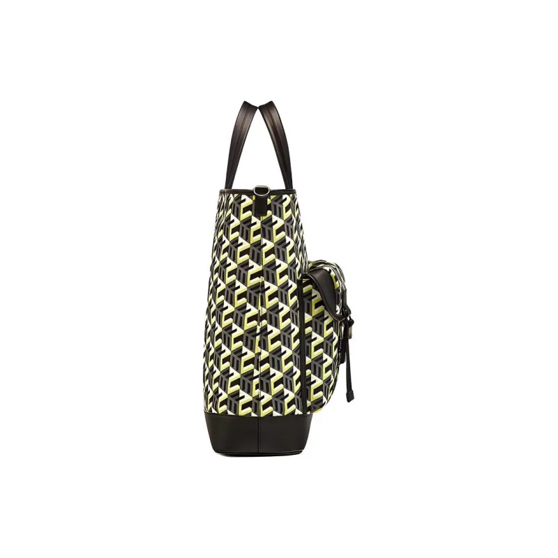 MCM Fabric Tote Bag, Shopping Bag, Crossbody Bag, Handbag Tubas Unisex Yellow-3