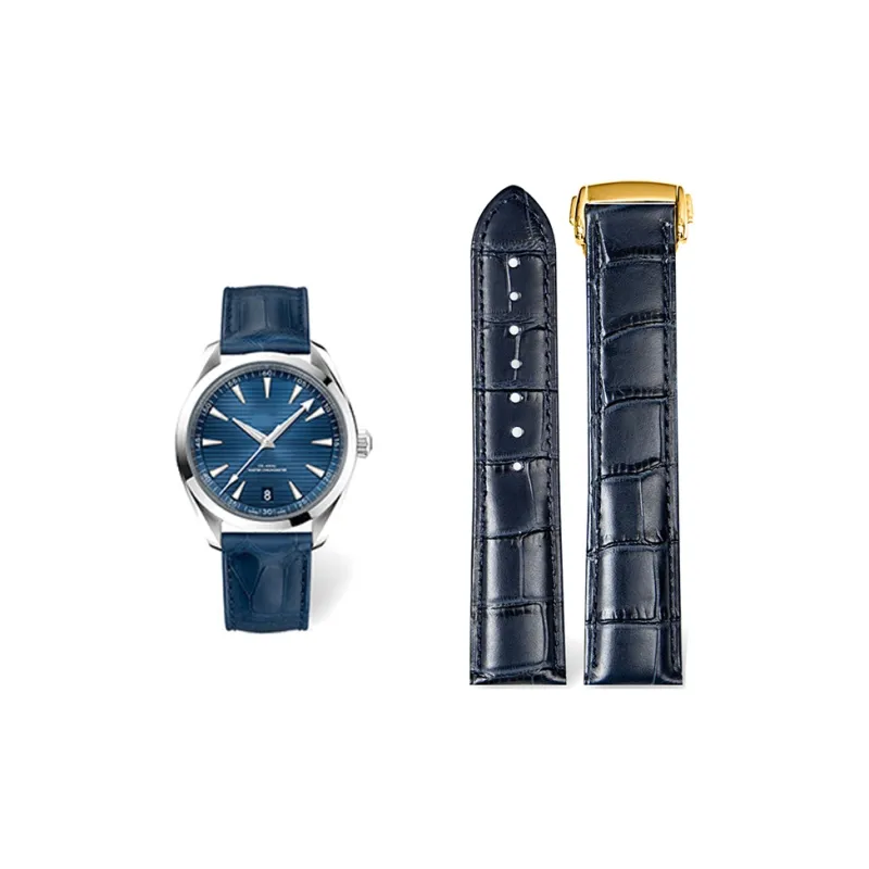 Craftsman Omega Compatibility Watch Band Genuine Leather Material-8