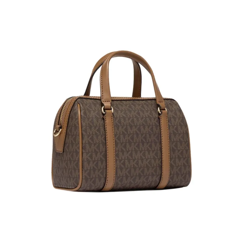 MICHAEL KORS Travel Artificial Leather Handbag, Crossbody Bag Trumpets Dark Brown & Acorn Brown-1