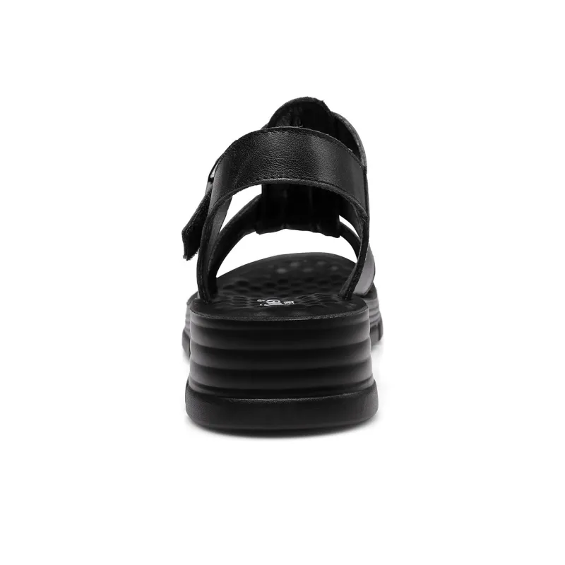 Strongman 3515 Strap Sandals Women's Black Beige-2