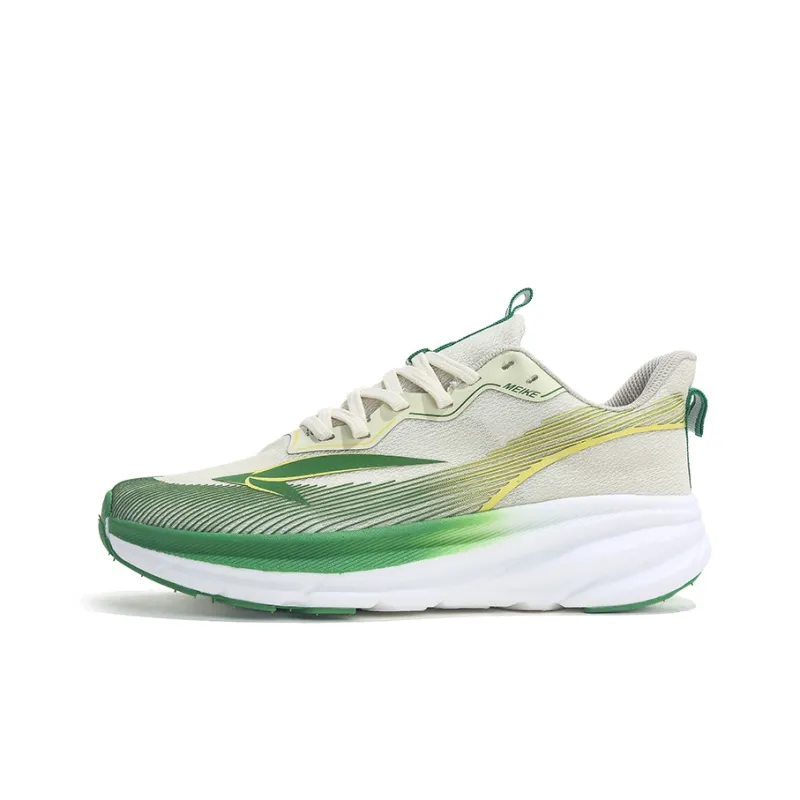MEIKE Anti Slip Wear Resistant Breathable Lightweight Height Increasing Rebound Low Top Running Shoes Unisex Green-0