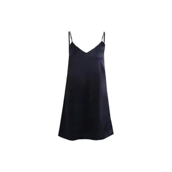 Flow Yarn Bath Robes Summer Women's Two-Piece Set Black